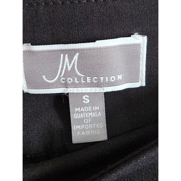 JM Collection Black Office Pants Elastic Waist Slim Leg NWT Womens Size S - Picture 3 of 5